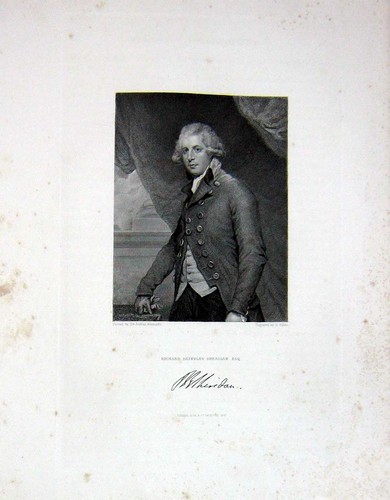 Original old antique print - old,